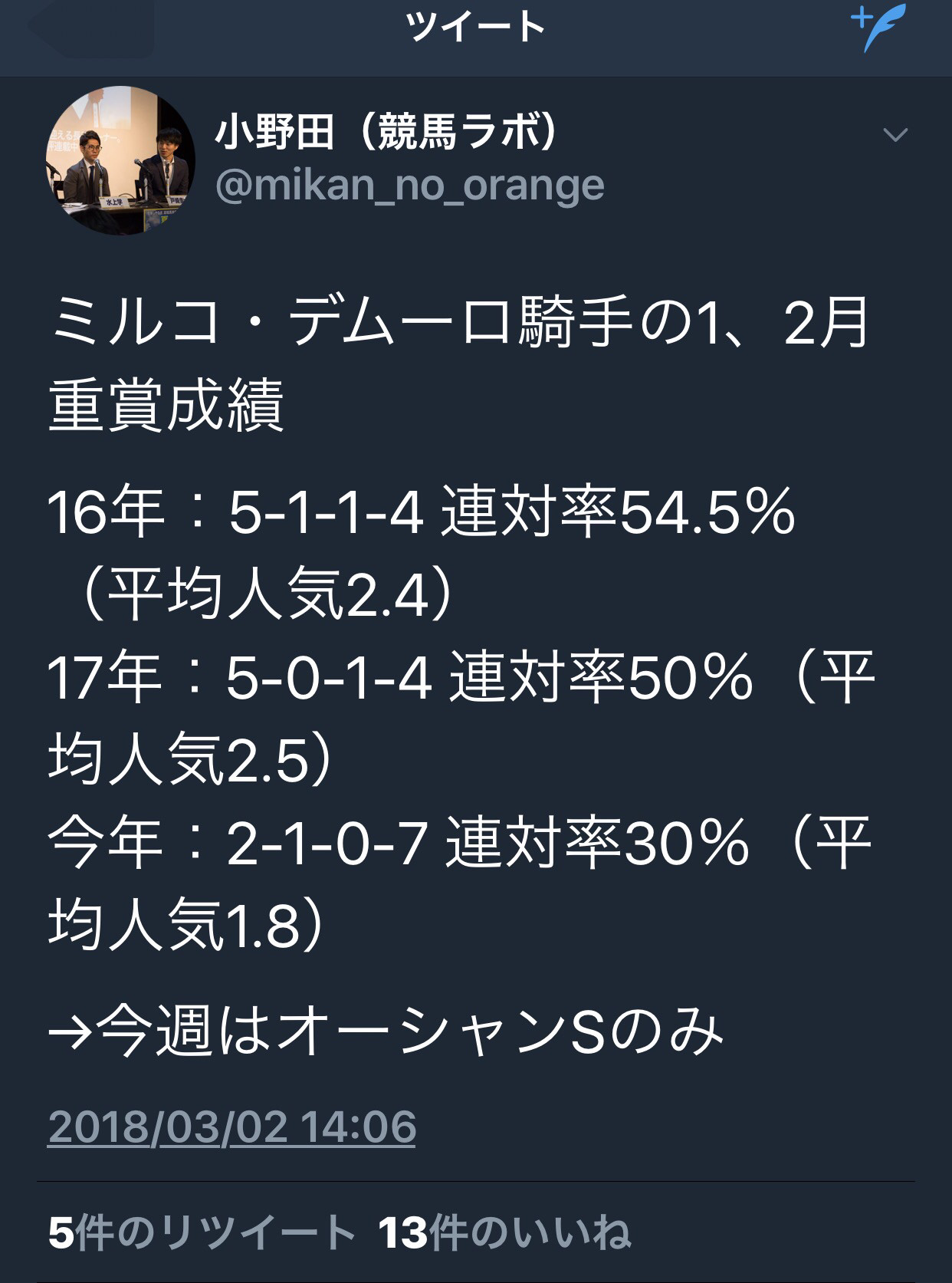【競馬】戸崎のマネージャーがミルコを陰湿にディスってる件について