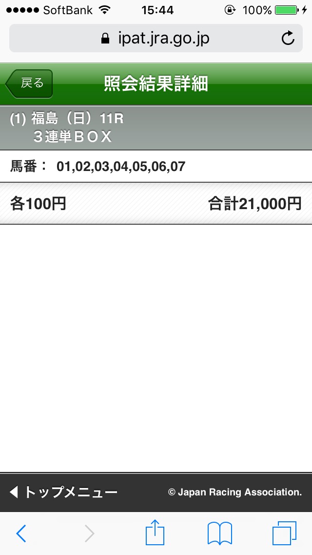 【競馬】福島11R3連単全通りBOX買い