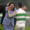【競馬/菊花賞】デムーロ騎手と喜び合うキセキの女性馬主