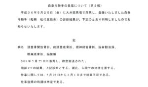 【地方競馬】落馬負傷の森泰斗騎手の診断結果..頭蓋骨開放骨折、前頭蓋底骨折..　さきたま杯ネロは矢野貴之騎手に変更