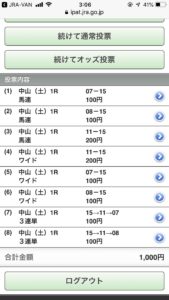 【競馬】中山1レース