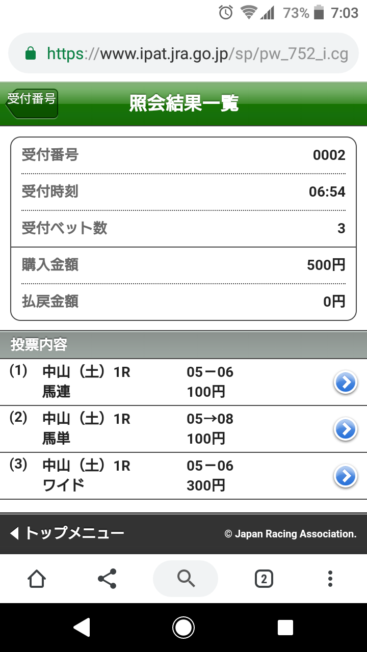 【競馬】【画像アリ】 明日の皐月賞の軍資金の為に中山1Rで大勝負しました。