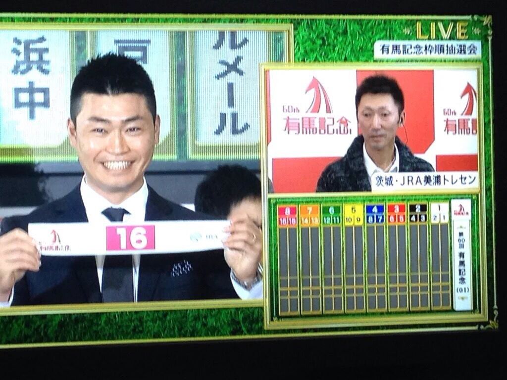 【競馬・有馬記念】枠順公開抽選 本日17時から
