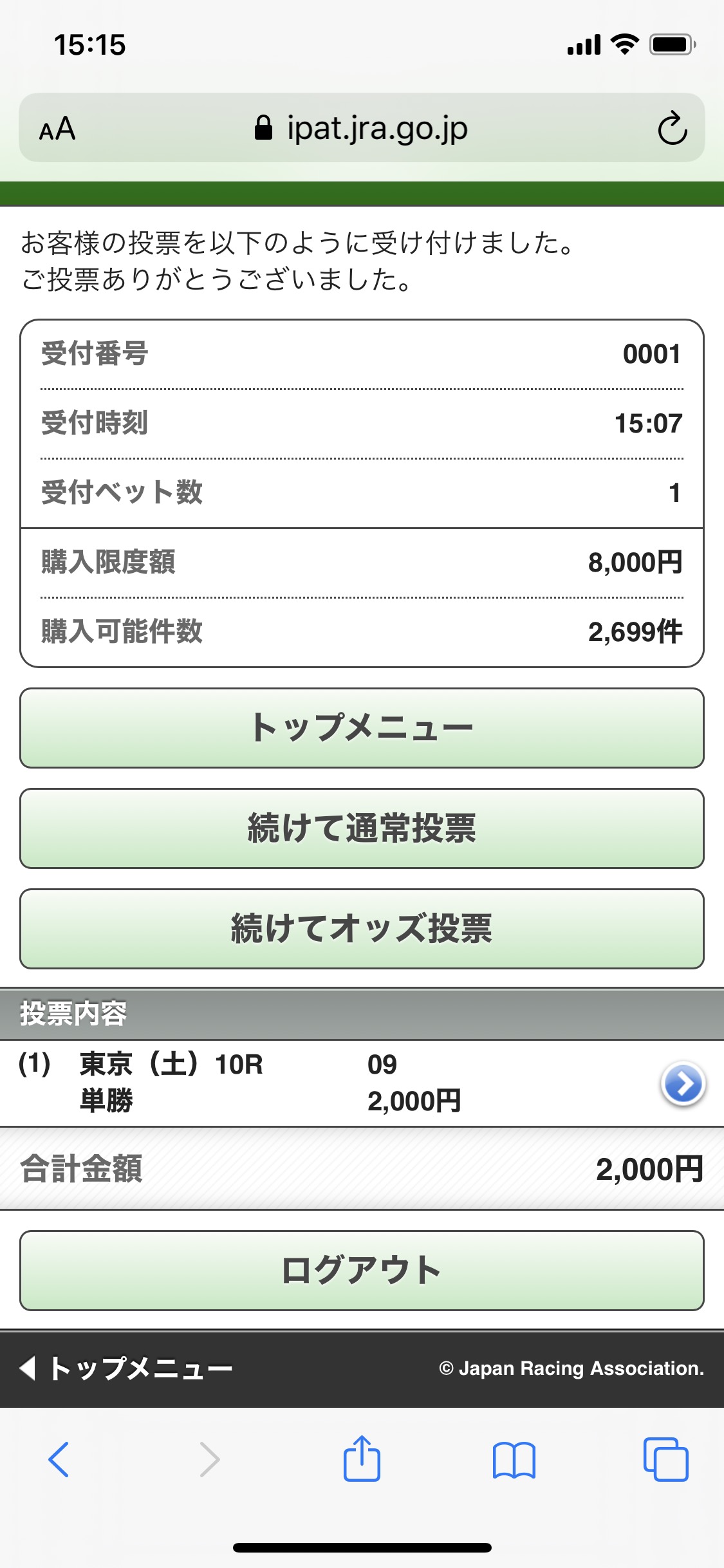 【競馬】東京１０Ｒ　ゴール直前で、ラウダシオンだけの単オッズが劇下がり！！！