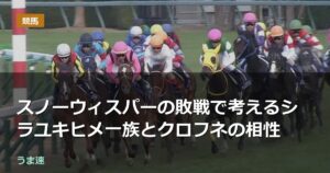 スノーウィスパーの敗戦で考えるシラユキヒメ一族とクロフネの相性