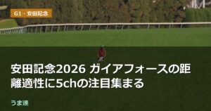 2026年 安田記念は手薄なメンバーか？混戦模様の出走馬と馬場状態を考察