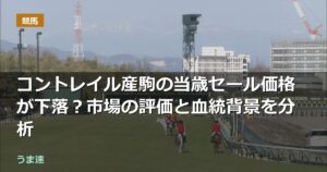 コントレイル産駒の当歳セール価格が下落?市場の評価と血統背景を分析 コントレイル産駒の当歳セール価格が下落?市場の評価と血統背景を分析