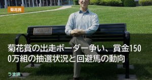 菊花賞の出走ボーダー争い、賞金1500万組の抽選状況と回避馬の動向