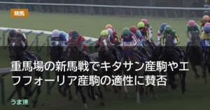 重馬場の新馬戦でキタサン産駒やエフフォーリア産駒の適性に賛否