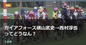 ガイアフォース横山武史→西村淳也ってどうなん？