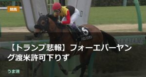 【トランプ悲報】フォーエバーヤング渡米許可下りず 【トランプ悲報】フォーエバーヤング渡米許可下りず