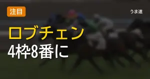 ロブチェン4枠8番、菊花賞勝ち確なのか ロブチェン4枠8番、菊花賞勝ち確なのか