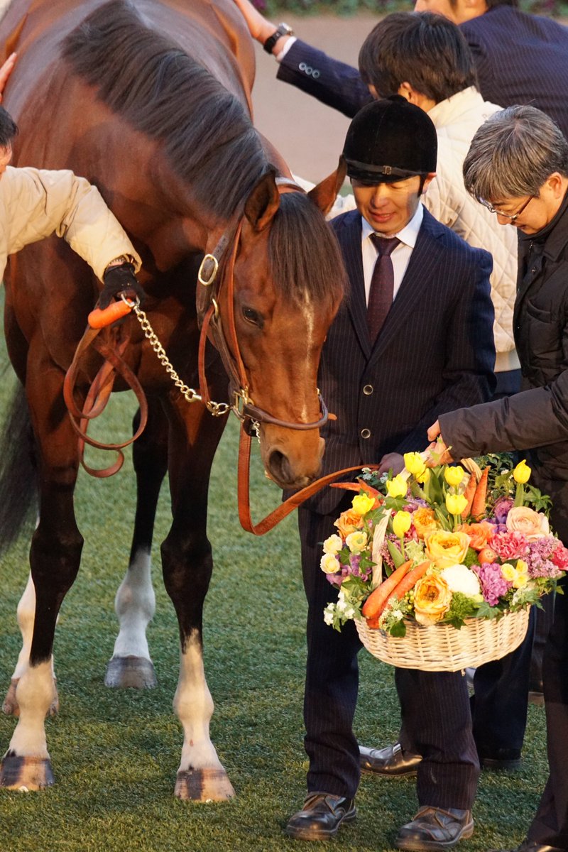 【競馬】引退式で花を食べてしまうモーリスが可愛すぎる件ｗ